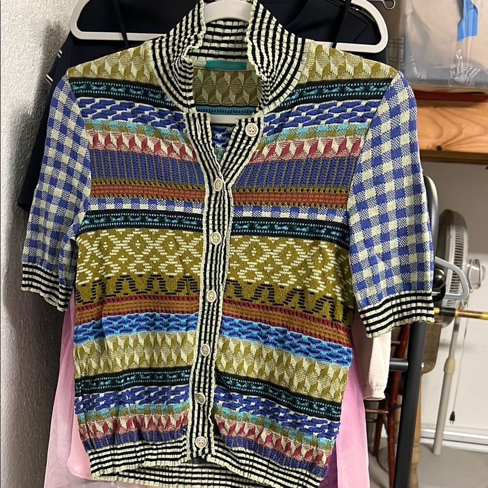 Catherine Andre Black and Cream Knit Sweater